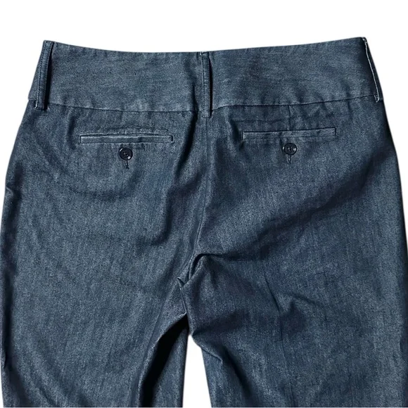 Express Editor Mid-Rise Straight Leg Denim Trouser Jean Blue Size 8R - Picture 4 of 11